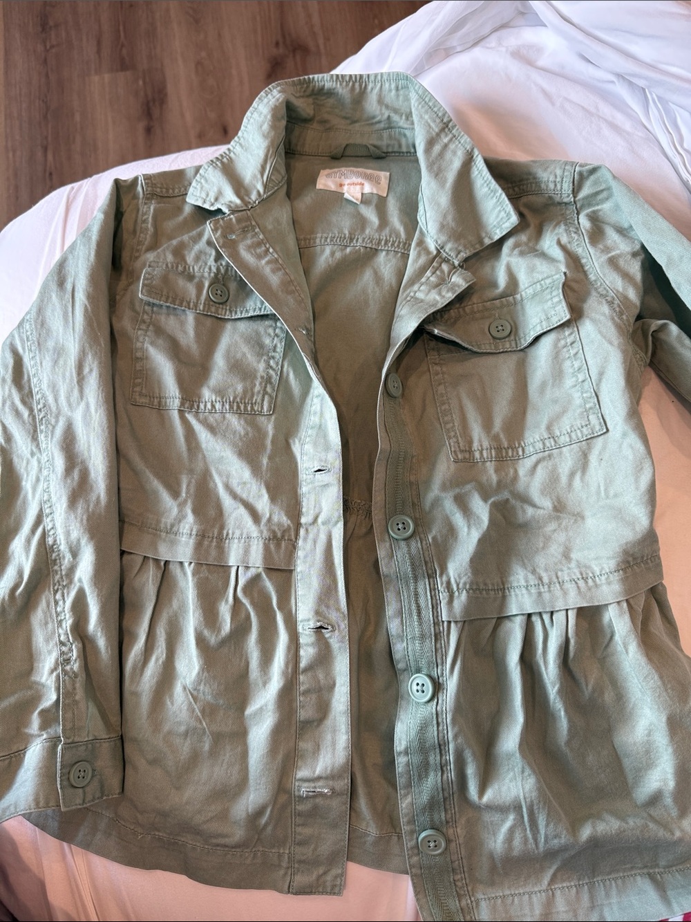 Gymboree Light Sage Green Utility Jacket - Girls